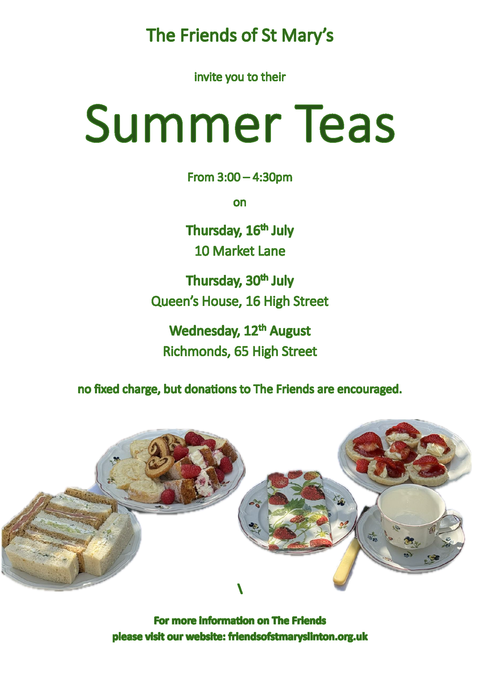 2026 Summer Teas Poster